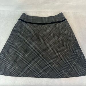 Maurice’s Skirt A Line Plaid Gray Bow Stretch School Girl Grunge  Sz 9 - 10